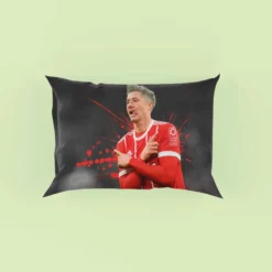 Lewandowski Goal Driven Soccer Player Pillow Case