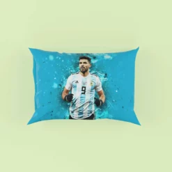 Sergio Aguero Argentina World Football Player Pillow Case