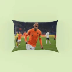 Virgil van Dijk  Netherlands Soccer Captain Pillow Case