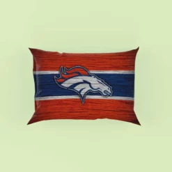 Denver Broncos NFL Wood Design Logo Pillow Case