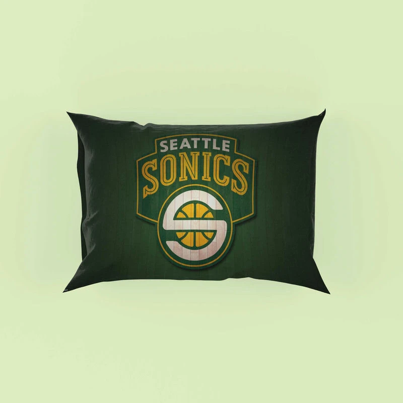 Professional Seattle Supersonics Basketball team Pillow Case