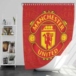 Manchester United FC FIFA Club World Cup Team Shower Curtain