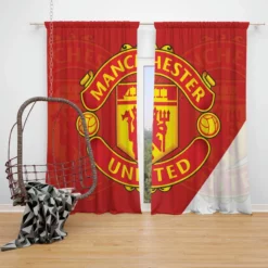 Manchester United FC FIFA Club World Cup Team Window Curtain