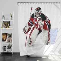 Martin Brodeur Professional Ice Hockey Goaltender Shower Curtain