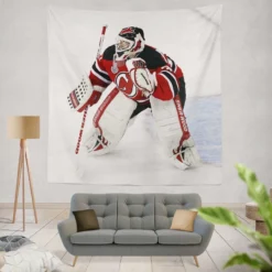 Martin Brodeur Professional Ice Hockey Goaltender Tapestry