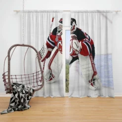 Martin Brodeur Professional Ice Hockey Goaltender Window Curtain