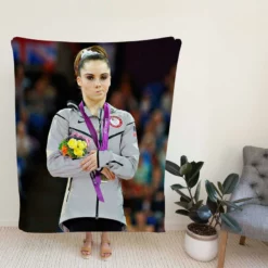Mckayla Maroney Olympic Gymnastic Player Fleece Blanket
