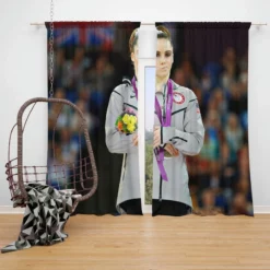 Mckayla Maroney Olympic Gymnastic Player Window Curtain