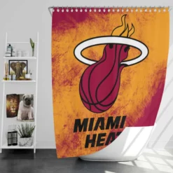 Miami Heat Energetic NBA Basketball Club Shower Curtain