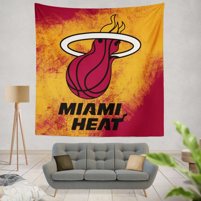 Miami Heat Energetic NBA Basketball Club Tapestry