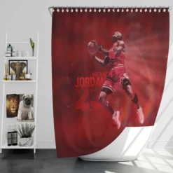 Michael Jordan Excellent NBA Basketball Player Shower Curtain