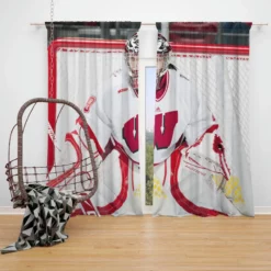 Nikki Kaasa Professional Hockey Player Window Curtain