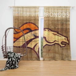 Official NFL Team Denver Broncos Window Curtain