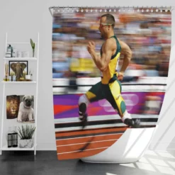 Oscar Pistorius Popular Olympic Athlete Shower Curtain