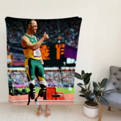 Oscar Pistorius South African professional sprinter Fleece Blanket