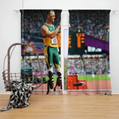 Oscar Pistorius South African professional sprinter Window Curtain