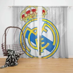 Outstanding Soccer Club Real Madrid CF Window Curtain