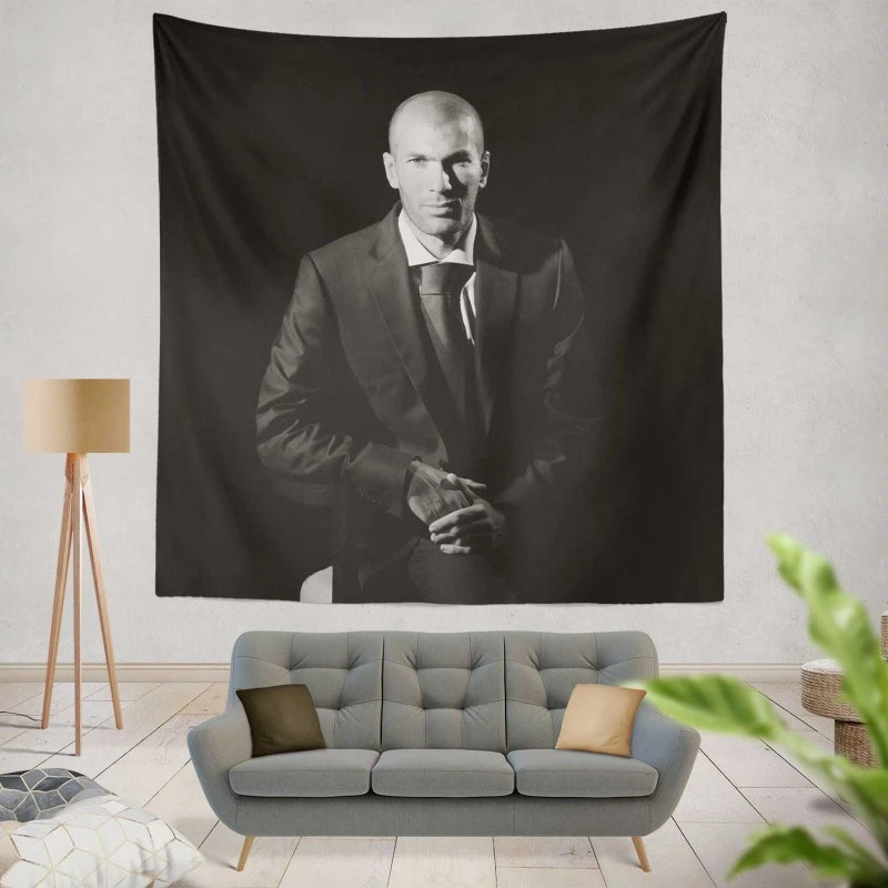 Passionate Football Zinedine Zidane Tapestry