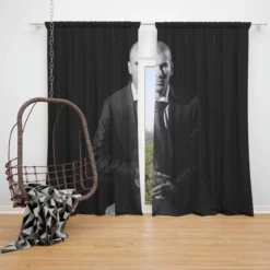 Passionate Football Zinedine Zidane Window Curtain