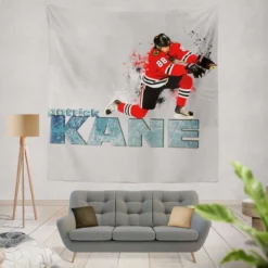 Patrick Kane Popular NHL Hockey Player Tapestry