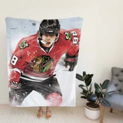 Patrick Kane Powerful NHL Hockey Player Fleece Blanket