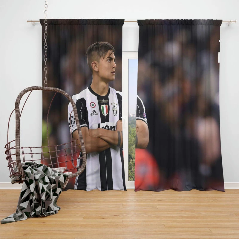 Paulo Bruno Dybala Rapid Juve Football Player Window Curtain