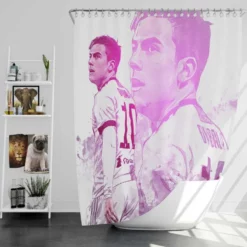 Paulo Bruno Dybala active Football Player Shower Curtain