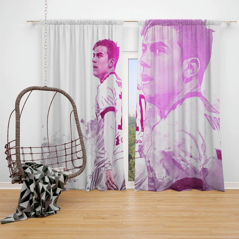 Paulo Bruno Dybala active Football Player Window Curtain