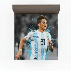 Paulo Dybala athletic Soccer Player Fitted Sheet