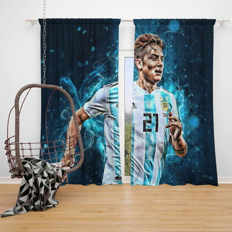 Paulo Dybala fit sports Player Window Curtain