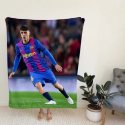 Pedri Exciting Barcelona Football Player Fleece Blanket