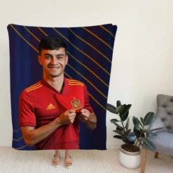 Pedri Spanish Spirited Football Player Fleece Blanket