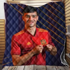 Pedri Spanish Spirited Football Player Quilt Blanket