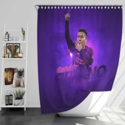 Popular Football Player Roberto Firmino Shower Curtain