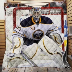 Popular Hockey Player Ryan Miller Quilt Blanket