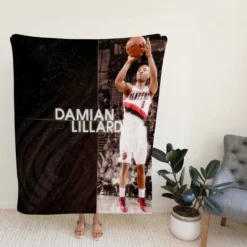 Popular NBA Basketball Player Damian Lillard Fleece Blanket