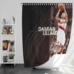 Popular NBA Basketball Player Damian Lillard Shower Curtain