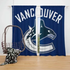 Popular NHL Club Vancouver Canucks Window Curtain
