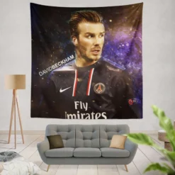 Popular PSG Football Player David Beckham Tapestry