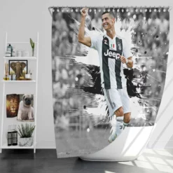Portuguese Soccer Player Cristiano Ronaldo Shower Curtain