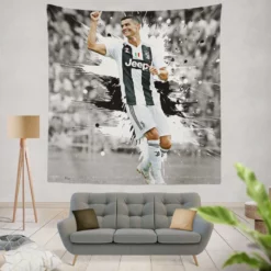 Portuguese Soccer Player Cristiano Ronaldo Tapestry