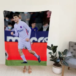 Powerful Barcelona Football Player Pedri Fleece Blanket