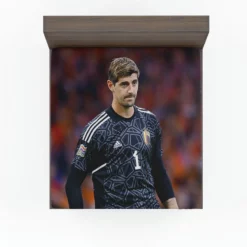 Powerful Belgium Football Thibaut Courtois Fitted Sheet
