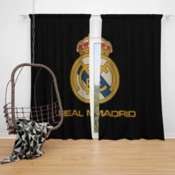 Powerful Football Club Real Madrid Window Curtain