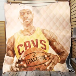 Powerful NBA Basketball Player LeBron James Quilt Blanket