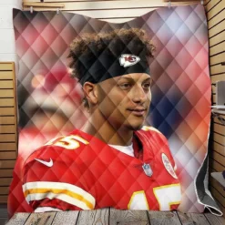 Powerful NFL Football Player Patrick Mahomed Quilt Blanket