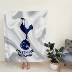Premier League Soccer Club Tottenham Logo Fleece Blanket