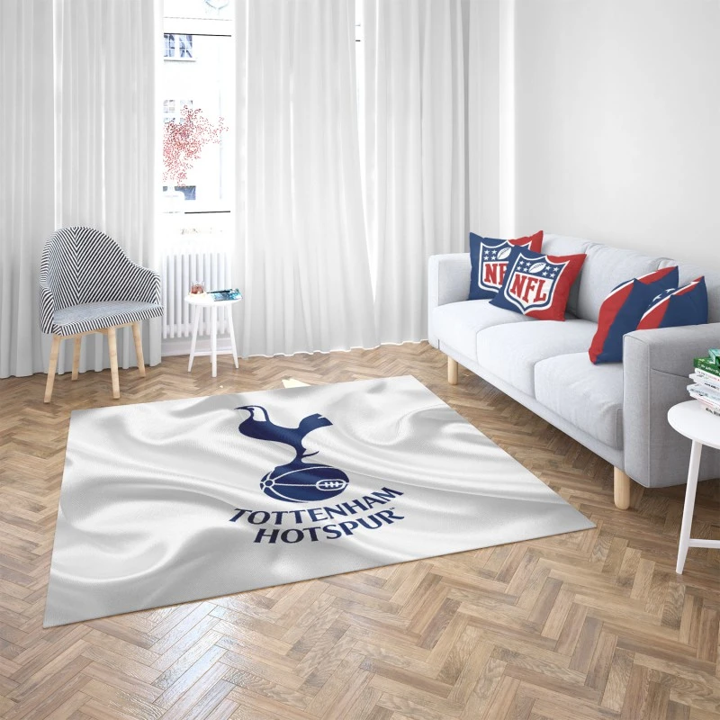 Premier League Soccer Club Tottenham Logo Rug 2