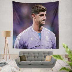 Professional Football Thibaut Courtois Tapestry