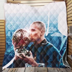 Professional Footballer Ronaldo Nazario Quilt Blanket